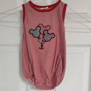 Red Striped Baby Onesie by Jumping Jelly